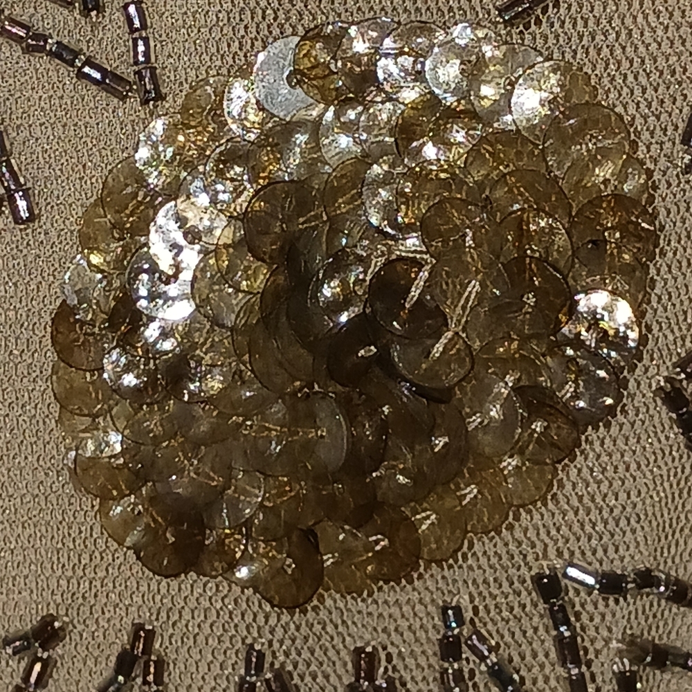 LAUREN RALPH LAUREN PURPLE LABEL NOMITA SEQUIN/BEADS Embellished Midi Cocktail - Picture 7 of 16